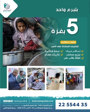 خمسة مشاريع خيرية لإنقاذ غزة